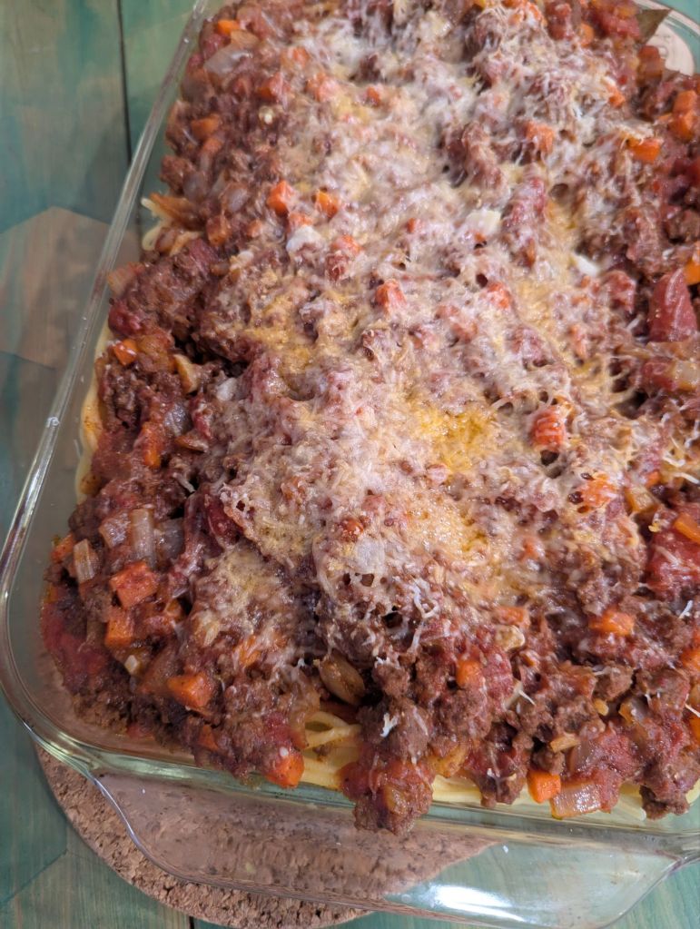 Baked Chinese Spaghetti Bolognese