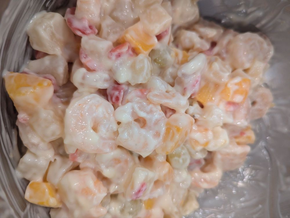 Chinese Mayo Fruit Salad with Shrimp